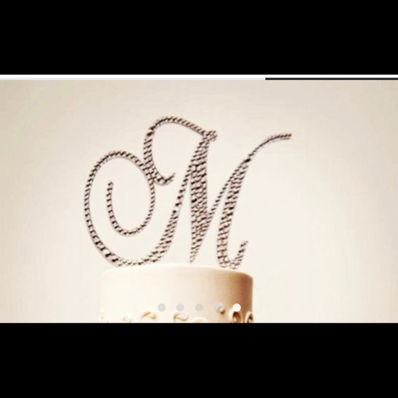 Swarovski crystal monogram Cake topper letter M - Picture 3 of 4